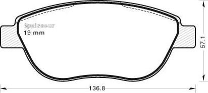 MGA 559 - Тормозные колодки, дисковые, комплект www.autospares.lv