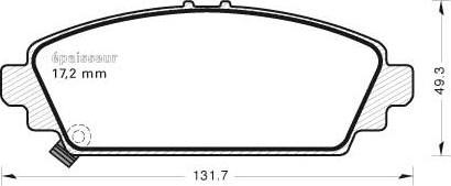 MGA 550 - Bremžu uzliku kompl., Disku bremzes autospares.lv