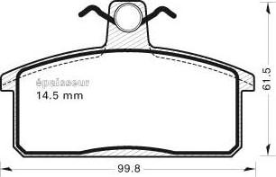 MGA 569 - Bremžu uzliku kompl., Disku bremzes autospares.lv