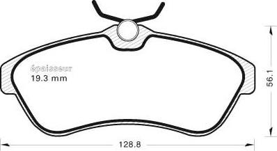 MGA 564 - Тормозные колодки, дисковые, комплект www.autospares.lv