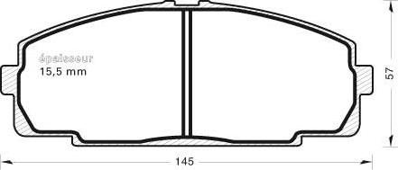 MGA 515 - Brake Pad Set, disc brake www.autospares.lv