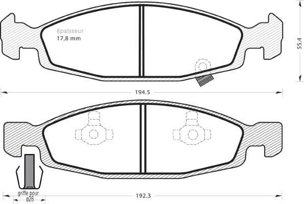 MGA 512 - Bremžu uzliku kompl., Disku bremzes www.autospares.lv