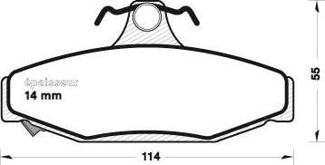 MGA 517 - Тормозные колодки, дисковые, комплект www.autospares.lv