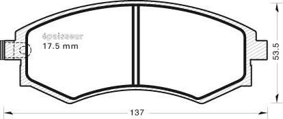 MGA 580 - Тормозные колодки, дисковые, комплект www.autospares.lv