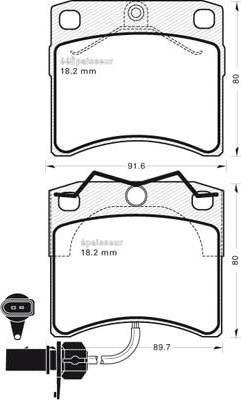 ACDelco AC058984D - Bremžu uzliku kompl., Disku bremzes autospares.lv