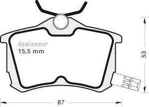 MGA 535 - Brake Pad Set, disc brake www.autospares.lv