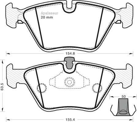 MGA 536 - Brake Pad Set, disc brake www.autospares.lv