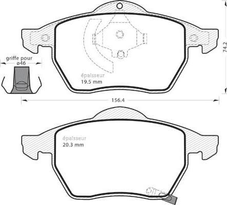 MGA 528 - Brake Pad Set, disc brake www.autospares.lv