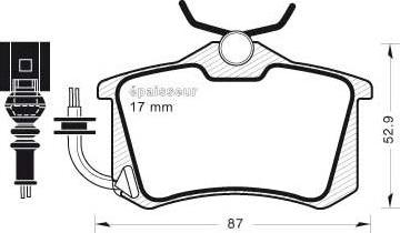 MGA 574 - Тормозные колодки, дисковые, комплект www.autospares.lv