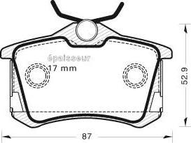 MGA 575 - Brake Pad Set, disc brake www.autospares.lv