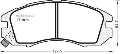 MGA 571 - Тормозные колодки, дисковые, комплект www.autospares.lv