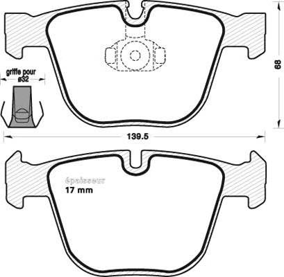 BENDIX 571991 - Bremžu uzliku kompl., Disku bremzes www.autospares.lv