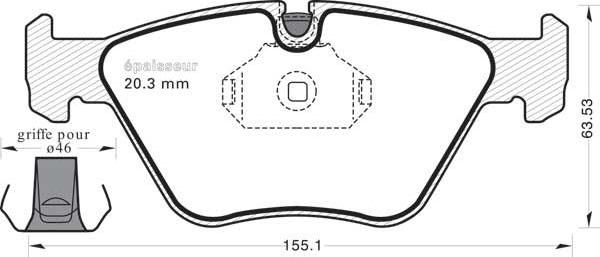 MGA 698 - Тормозные колодки, дисковые, комплект www.autospares.lv