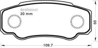 MGA 697 - Brake Pad Set, disc brake www.autospares.lv