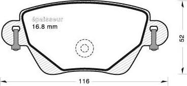 MGA 649 - Brake Pad Set, disc brake www.autospares.lv