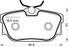 MGA 640 - Bremžu uzliku kompl., Disku bremzes autospares.lv