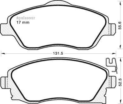 MGA 647 - Brake Pad Set, disc brake www.autospares.lv