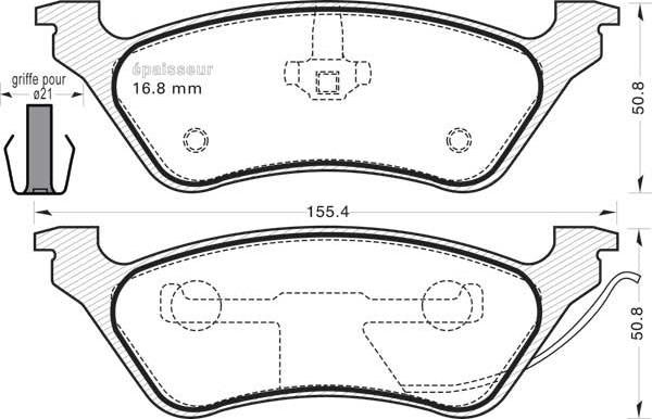 MGA 655 - Bremžu uzliku kompl., Disku bremzes www.autospares.lv