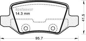 MGA 657 - Bremžu uzliku kompl., Disku bremzes autospares.lv