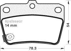 MGA 669 - Bremžu uzliku kompl., Disku bremzes www.autospares.lv