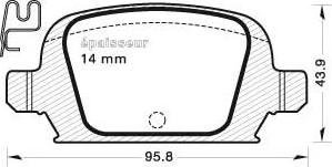 MGA 667 - Bremžu uzliku kompl., Disku bremzes autospares.lv