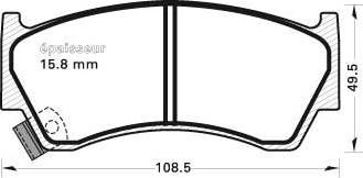 MGA 604 - Brake Pad Set, disc brake www.autospares.lv