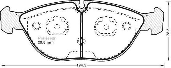 MGA 606 - Bremžu uzliku kompl., Disku bremzes www.autospares.lv