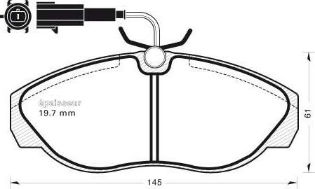 MGA 601 - Brake Pad Set, disc brake www.autospares.lv