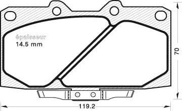 Remsa 34802 - Тормозные колодки, дисковые, комплект www.autospares.lv