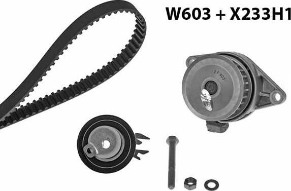 MGA 603K1 - Ūdenssūknis + Zobsiksnas komplekts www.autospares.lv