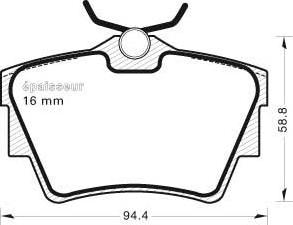 MGA 603 - Bremžu uzliku kompl., Disku bremzes autospares.lv