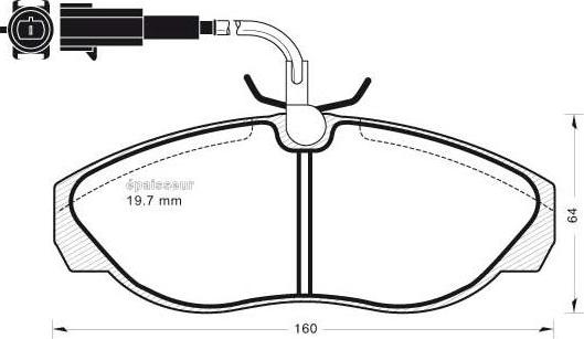 MGA 602 - Brake Pad Set, disc brake www.autospares.lv