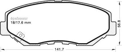 MGA 684 - Тормозные колодки, дисковые, комплект www.autospares.lv