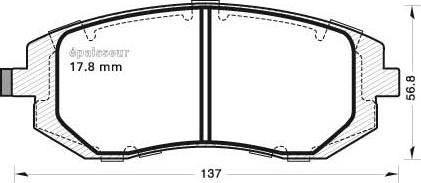 MGA 685 - Тормозные колодки, дисковые, комплект www.autospares.lv