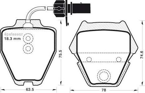 VW/SEAT 3D0698151B - Тормозные колодки, дисковые, комплект www.autospares.lv