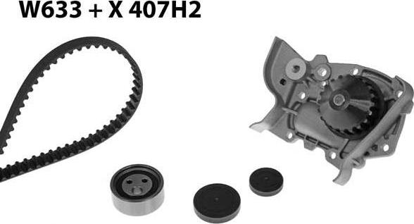 MGA 633K2 - Ūdenssūknis + Zobsiksnas komplekts autospares.lv