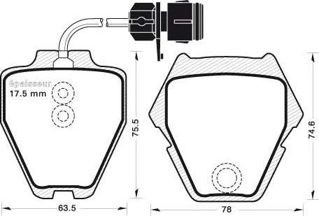 Dynamatrix DBP1710 - Brake Pad Set, disc brake www.autospares.lv