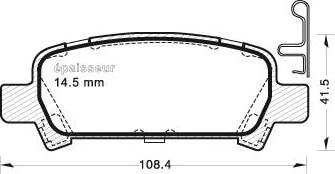 MGA 629 - Brake Pad Set, disc brake www.autospares.lv