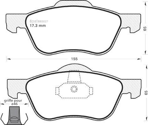 HELLA T1405 - Bremžu uzliku kompl., Disku bremzes autospares.lv