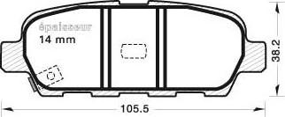 MGA 678 - Bremžu uzliku kompl., Disku bremzes autospares.lv