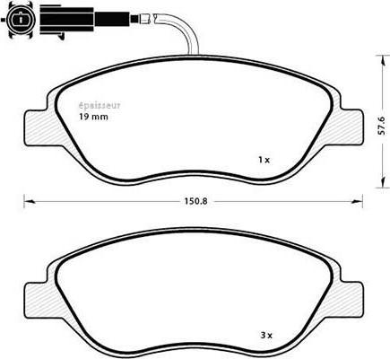 Triscan 1100-0986424595 - Bremžu uzliku kompl., Disku bremzes autospares.lv