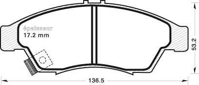 MGA 677 - Тормозные колодки, дисковые, комплект www.autospares.lv