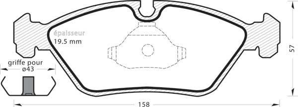 MGA 195 - Тормозные колодки, дисковые, комплект www.autospares.lv