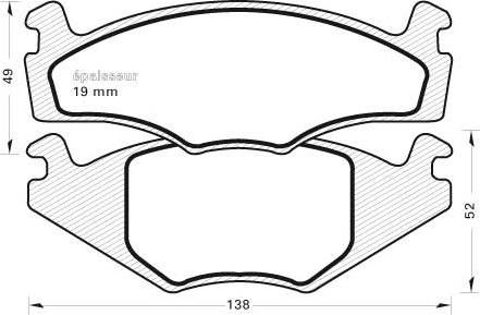 MGA 192 - Тормозные колодки, дисковые, комплект www.autospares.lv