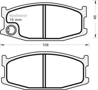 Mintex MDB1158 - Bremžu uzliku kompl., Disku bremzes www.autospares.lv