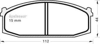 MGA 159 - Brake Pad Set, disc brake www.autospares.lv