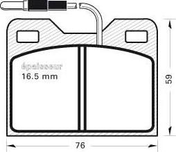 CAR PNT121 - Тормозные колодки, дисковые, комплект www.autospares.lv