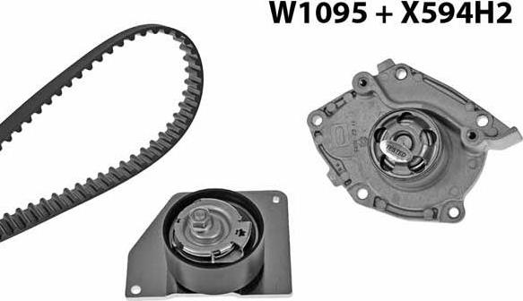 MGA 1095K1 - Ūdenssūknis + Zobsiksnas komplekts www.autospares.lv