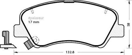 MGA 1095 - Тормозные колодки, дисковые, комплект www.autospares.lv