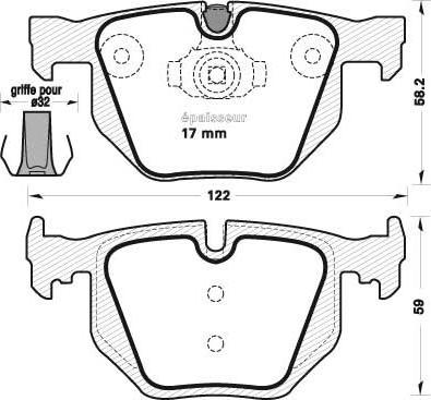 WXQP 240087 - Bremžu uzliku kompl., Disku bremzes www.autospares.lv